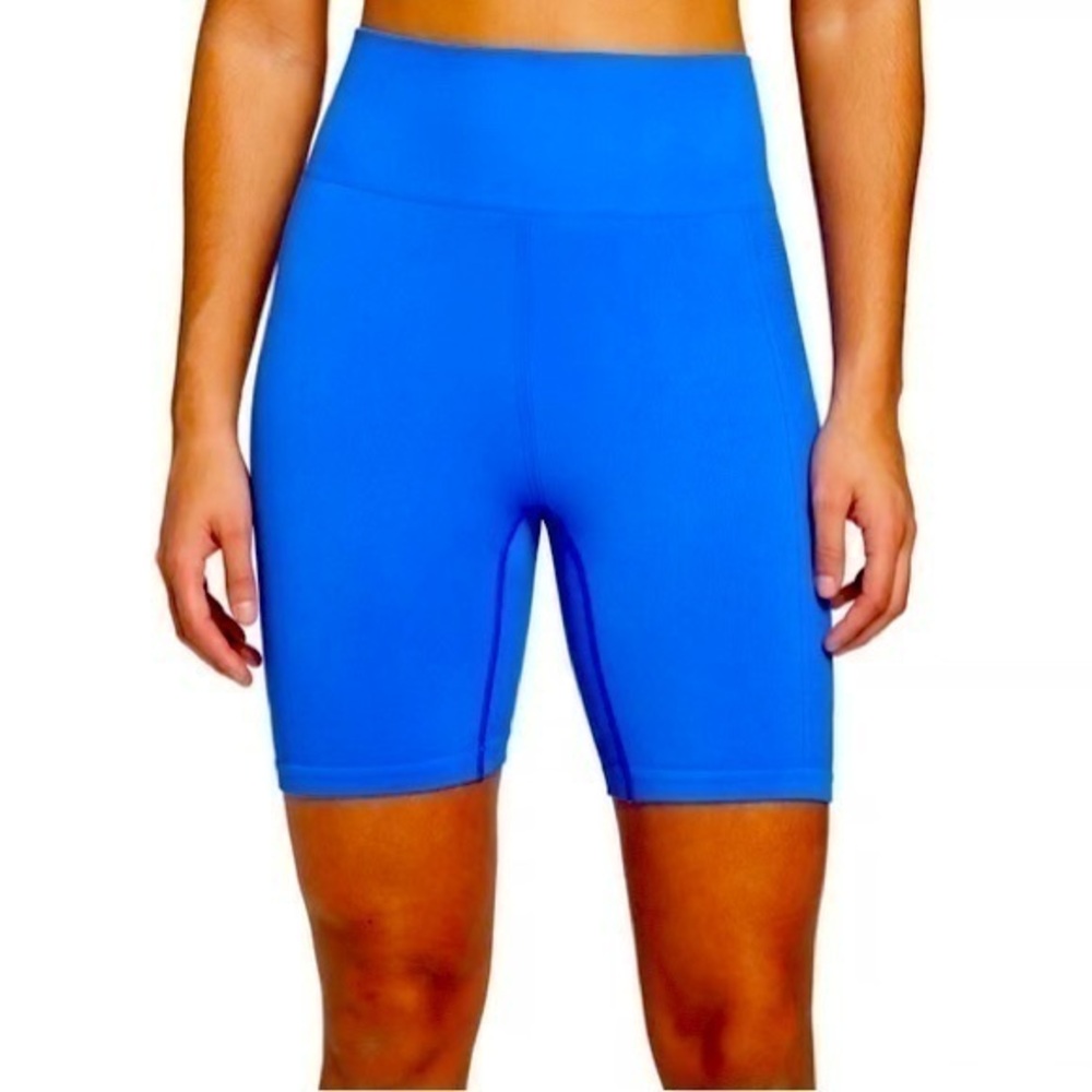 DSG Seamless textured lucid blue bike shorts size small